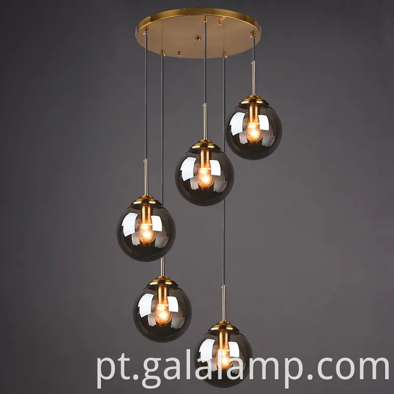 Iluminação em casa E27 E27 Classic Glass Ball Ball LED teto pendente Lâmpada